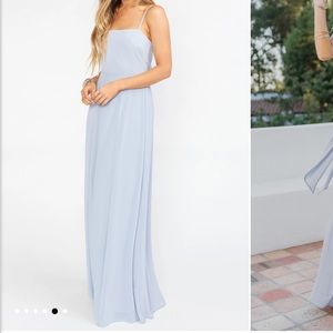 Lauren Tie Maxi Dress : Steel Blue Chiffon - show me your mumu